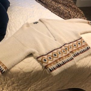 Fuzzy oversized sweater